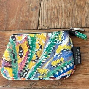 Catherine Manuell Colorful Leather Abstract Pouch (Change Purse)